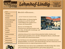 Tablet Screenshot of lehmhof-lindig.de